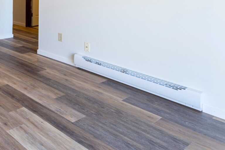 homeguide long baseboard heater installed in living room