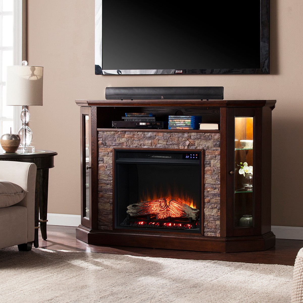 Southern Enterprises Redden Corner Electric Media Fireplace: Full Review