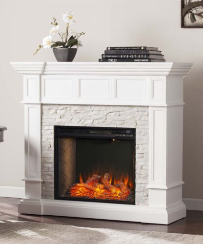Southern Enterprises Merrimack Electric Fireplace: Simulated Stone Review  
