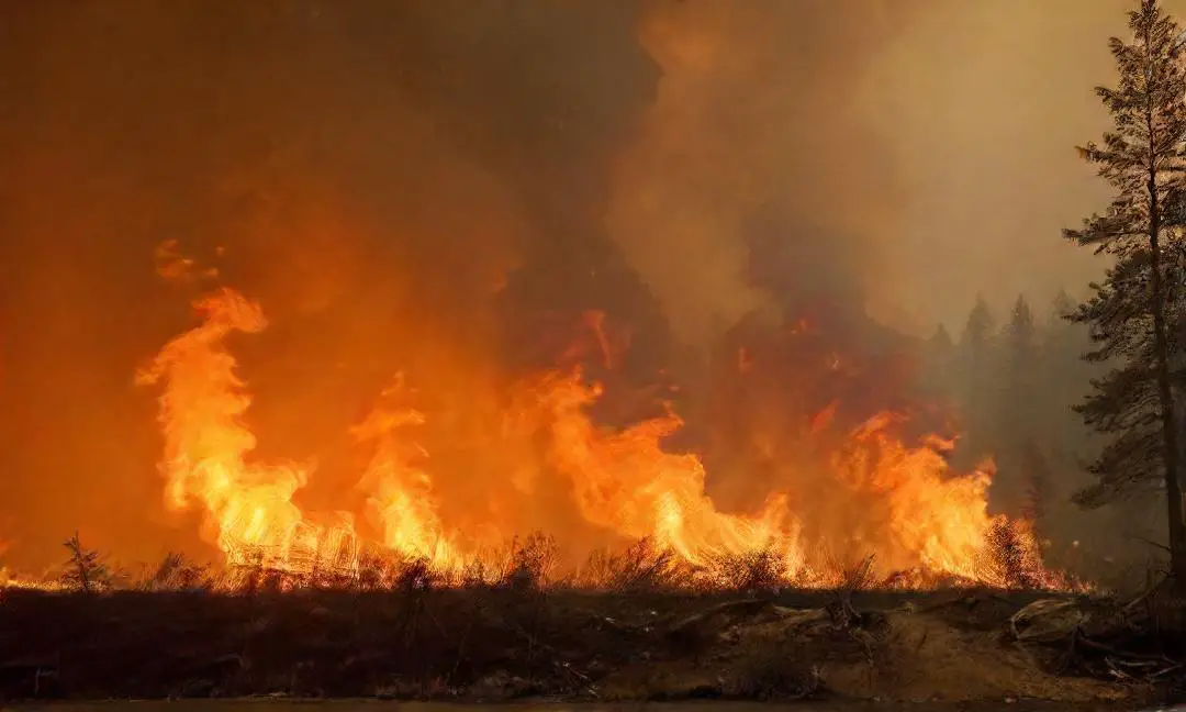 How does temperature influence wildfire risks