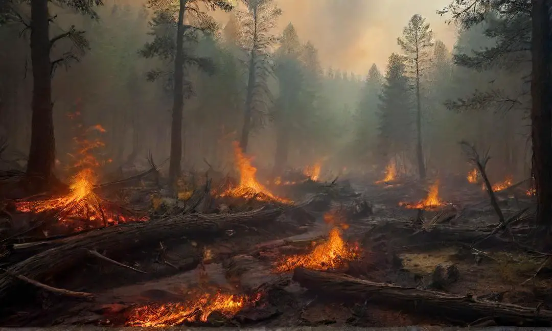 How does temperature influence wildfire risks