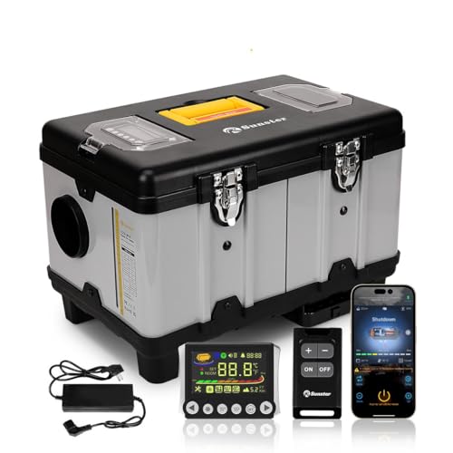 8KW toolbox TB10 ALL IN ONE diesel air heater AC110V DC12V 24V, with Altitude Mode portable parking heater, One click direct switch, Bluetooth APP control, for cars trucks RV campers