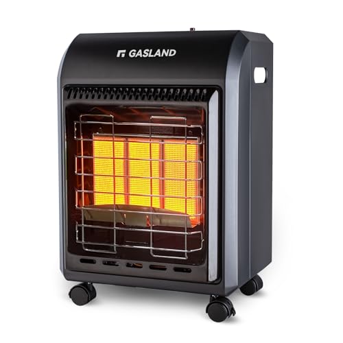 Gasland MHA18BN Propane Radiant heater, 18,000 BTU Warm Area up to 450 sq. ft, Portable LP Gas Heater for Garages, Workshops and Construction Sites, Ultra Quiet Propane Heater with LP Regulator Hose