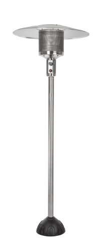 Fire Sense 61445 Natural Gas Patio Heater 45,000 BTU With Electric Ignition System CSA Approved For Residential - Stainless Steel