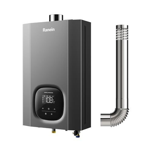 Ranein Propane Gas Tankless Water Heater with Vent Pipe, Indoor Max 4.3 GPM, 100,000 BTU Instant Hot Water Heater