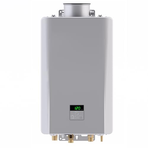 Rinnai REP199iN Smart-Circ Non-Condensing Natural Gas Tankless Water Heater with Built-In Recirculation Pump, Up to 7.9 GPM, Indoor Installation, 199,000 BTU