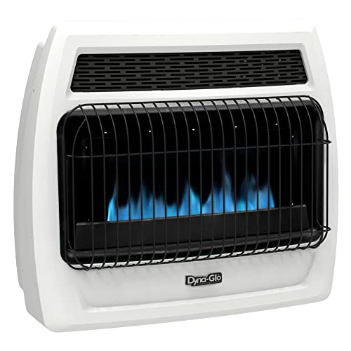 Dyna-Glo BFSS30NGT-4N 30,000 BTU Natural Gas Blue Flame Thermostatic Vent Free Wall Heater, White