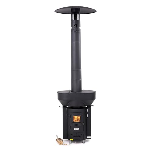 Q-Flame 106,000 BTU Patio Heater for Outdoor Use, Outdoor Wood Fired Patio Heater for Home and Commercial