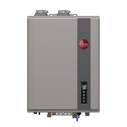 Rheem RTGH-95DVELN-3 Super High Efficiency Condensing Indoor Tankless Natural Gas Water Heater, 9.5 GPM with WiFi