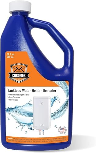 Chromex Tankless Water Heater Descaling Solution | Highly Effective Descaler Restores Heating Efficiency, Quart, 32 fl oz (1)