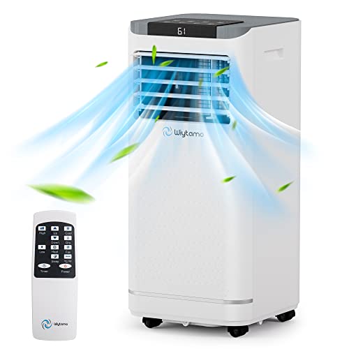 10,000 BTU Portable Air Conditioners for Room Up to 450 Sq.Ft, 4-in-1 Portable AC Unit, Heater, Dehumidifier & Fan with Remote Control, Self Evaporation System, LED Display