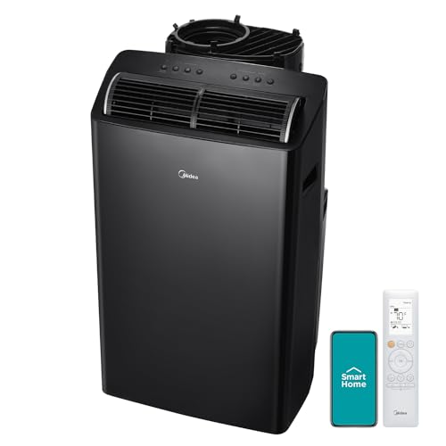 Midea Duo 14,000 BTU (12,000 BTU SACC) High Efficiency Inverter Ultra Quiet Portable Air Conditioner,with Heat up to 550 Sq. Ft., Works with Alexa/Google Assistant, with Remote Control & Window Kit