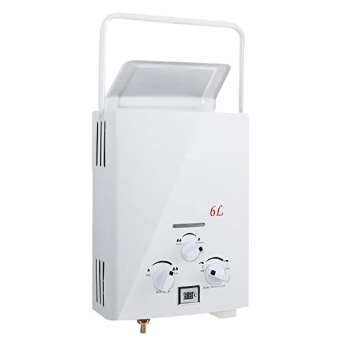 TENGCHANG Portable 6L Propane Hot Water Heater Tankless 1.6 GPM 31000 BTU Gas LPG Outdoor RV Camper