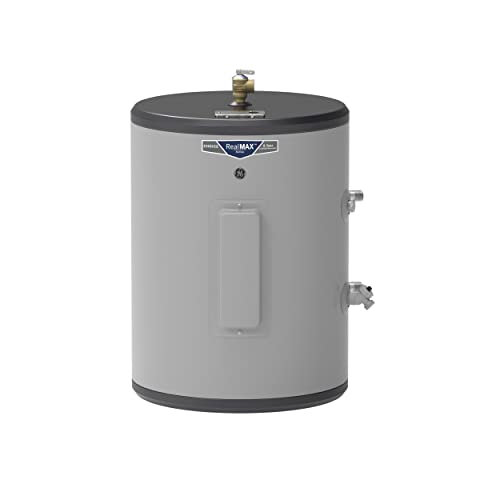 GE Appliances 18 Gallon Versatile Electric Water Heater with Adjustable Thermostat & Drain Valve, Side Port Lowboy, Point of Use, 240 Volt