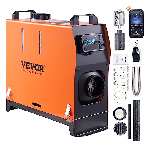 VEVOR Diesel Air Heater, 12V 5KW Integrated Diesel Heater with Remote and LCD Display, 5L Tank Compact Diesel Heating Solution, Quick Warm-up for RVs, Trailers, Campers, Boats, and Indoor Use