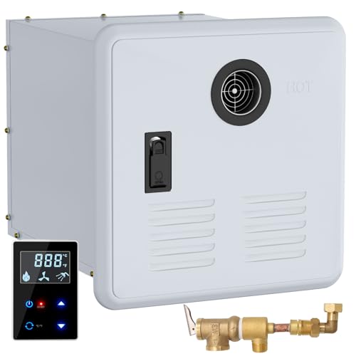 RV Tankless Water Heater,65000 BTU,3.9 GPM High Efficiency RV Constant Propane Tankless Water Heater, DC 12V Power, On Demand Instant Hot Water Heater,Multi-Protection for RVers' Everyday Use