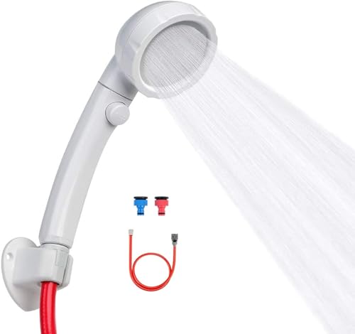 CAMPLUX Hand Held Showerhead with Garden Hose, Portable Spray Shower Head, High Pressure Shower Head with ON/Off Switch