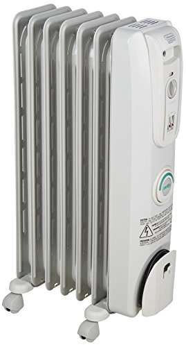 De'Longhi Oil filled Radiator Heater, 1500W Electric Space Heater for indoor use, portable room heater, Energy Saving, full room like office and bedroom with safety features, EW7707CM