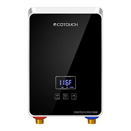 Tankless Water Heater Electric 6.5kw 240V, ECOTOUCH Point-of-Use Hot Water ...