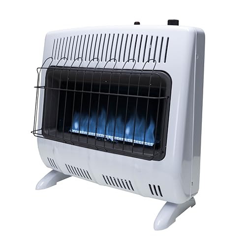 Mr. Heater F299730 30,000 BTU Blue Flame Vent Free Propane Heater For Cold Rooms, Additions, Sun Rooms Cabins & Garage - White