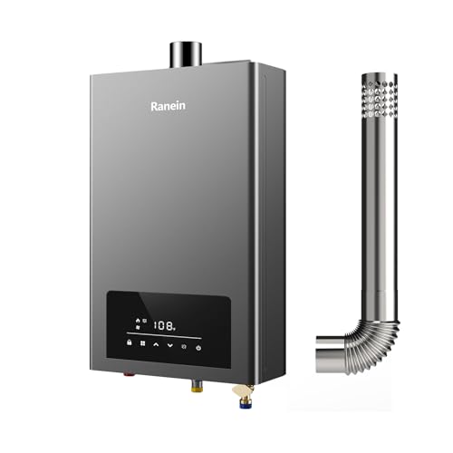 Ranein Propane Gas Tankless Water Heater with Vent Pipe, Indoor Max 3.6 GPM, 80,000 BTU Instant Hot Water Heater