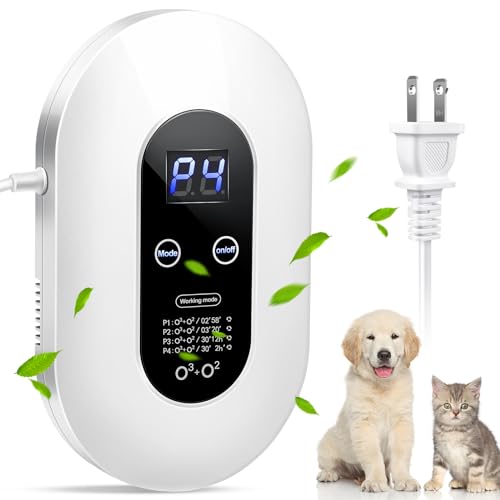 Ozone Odor Eliminator for Strong Odor 99% Cat Litter Deodorizer Dog Poof Odor Removal Air Ionizers Home Plug-in Air Purifier for Bedroom, Toilet, Kitchen, Pets, Shoe, Smoke, Formaldehyde Air Freshener