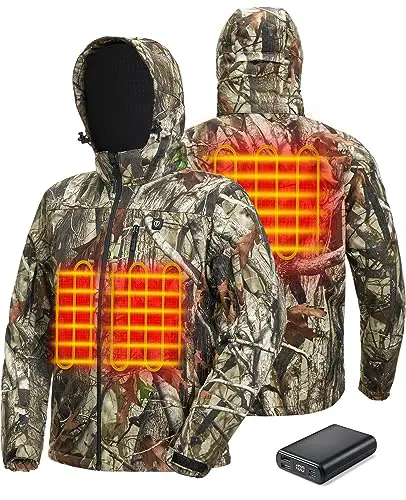 TIDEWE Heated Jacket for Men with Battery Pack, Heated Coat (Next Camo G2, Size L)