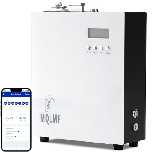 MQLMF HVAC Scent Diffuser Whole House - 3000 Sq Ft,Ultra Quiet,Metal,Bluetooth App,Hotel Collection Diffuser Machine,Cold Air Diffuser,Scent Air Machine for Home - Antarctic White