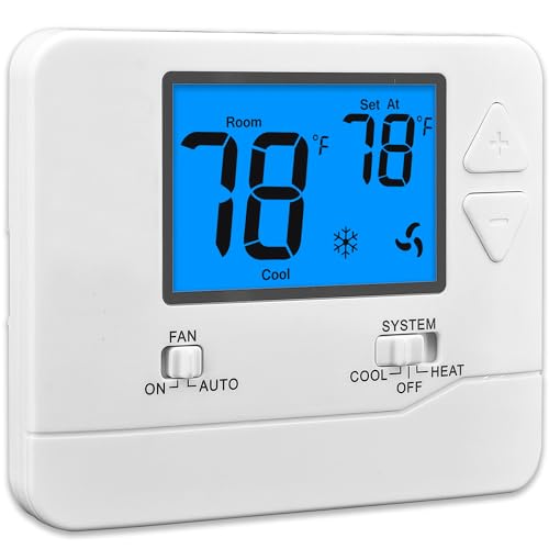 Suuwer Non-Programmable Thermostats for Home 1 Heat/1 Cool Conventional Single-Stage Systems