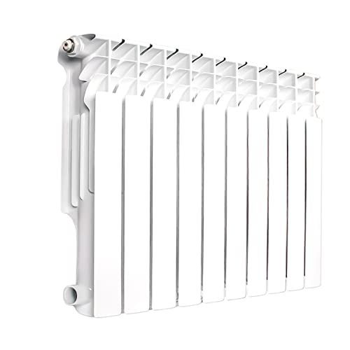 AB WiseWater Wall-mounted Radiator Heater with 10 Panels, Light Weight Aluminum Hot Water Radiator for Kitchen, Bedroom and Greenhouse