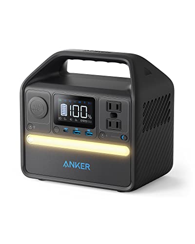 Anker 521 Portable Power Station Upgraded with LiFePO4 Battery, 256Wh 6-Port PowerHouse, 300W (Peak 600W) Solar Generator (Solar Panel Optional), 2 AC Outlets, 60W USB-C PD Output, Outdoor Generator