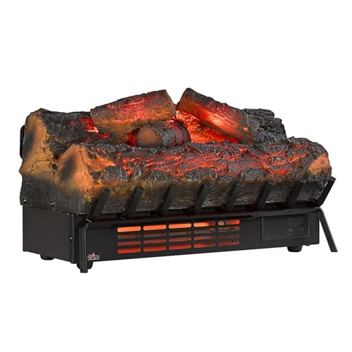 duraflame Electric Log Set 1,000 Sq Ft Heater, Faux Logs Insert with Infrared Flames for Existing Fireplaces, Remote Control Included