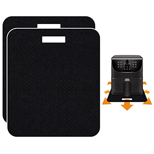 SIUDANGKA Heat Resistant Mat for Air Fryer with Sliding Function, 2 Pcs 12 * 14 in Heat Resistant Pad Sliding Caddy Countertop Protector Mat for Cosori Air Fryer, Ninja Air Fryer