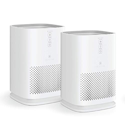 Medify MA-14 Air Purifier with True HEPA H13 Filter | 428 ft² per Hour for Smoke, Odors, Pollen, Pets | 99.9% Removal to 0.1 Microns | White, 2-Pack