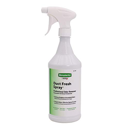 SimpleAir SC-3200 Duct Fresh Spray Air Freshener, Deodorizer, Professional HVAC Odor Remover for House, Automotive, 32 fl oz, Clear