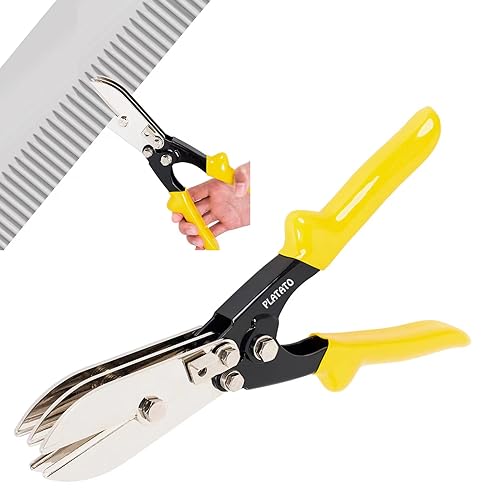 PLATATO 5 Blades Sheet Metal Tools HVAC Tool Duct Crimping Tool Gutter Crimper for 24-28 Gauge Stainless Steel, Crimper for Downspout, Stove Pipe, Ductwork and Venting Work