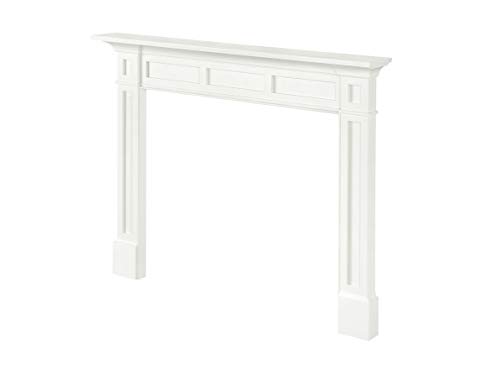 Pearl Mantels ARYB48515 Furniture for Your Fireplace, Premium Grade A MDF Mantel Surround, Crisp White Paint, Interior Opening 48