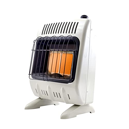 Mr. Heater MHVFRD10NG 10,000 BTU Vent-Free Radiant Natural Gas Heater For Office, Home, Garage, Patio, Sunroom & Cabin - White