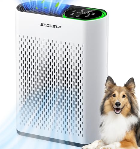 Powerful Air Purifiers for Home Large Room Up to 1400 Ft² with Air Quality Monitor 20dB Sleep Mode, Air Purifier for Bedroom Office Living Room for Pets, Dust Smoke PoIIen Dander Smell HAP602