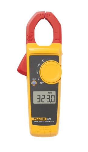 Fluke 323 Clamp Meter For Commercial/Residential Electricians, Measures AC Current To 400 A,Measures AC/DC Voltage To 600 V, Resistance And Continuity, Includes 2 Year Warranty And Soft Carrying Case