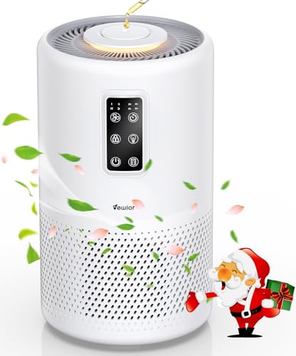 Air Purifiers for Home Large Room up to 1400ft², VEWIOR H13 True HEPA Air Purifier for Bedroom with night light, Fragrance Sponge, Sleep Mode, Timer, Lock, Air Cleaner for Wildfire Smoke Odor Dander