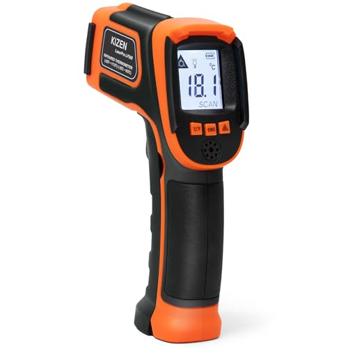 KIZEN Infrared Thermometer Gun (LaserPro LP300) - Handheld Surface Thermometer for Griddle, Grill, Oven, Pizza Oven, Vehicle's Engine, and A/C - Laser Surface Temp Reader -58F to 1112F