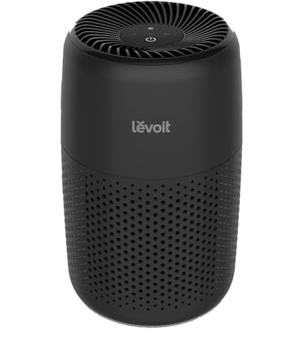 LEVOIT Air Purifiers for Bedroom Home, 3-in-1 Filter Cleaner with Fragrance Sponge for Better Sleep, Filters Smoke, Allergies, Pet Dander, Odor, Dust, Office, Desktop, Portable, Core Mini-P, Black