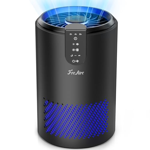 FreAire Air Purifiers for Home, Air Purifiers for Bedroom Up to 538 Ft²/h, Room Air Purifier with 3-in-1 Filter for Smoke Pet Dander Odors with Sleep Mode Timer Fragrance for Bedroom Office Kitchen