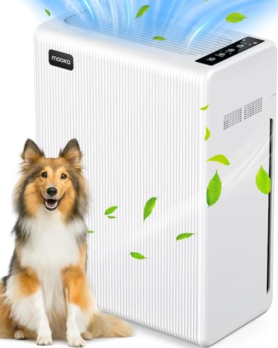 Air Purifiers for Home Large Room up to 1740ft², H13 HEPA Air Filter for Pets Hair Dander Smoke Pollen Dust, Non-Ozone, Portable Air Purifiers for Bedroom Office Living Room, E-300L, White