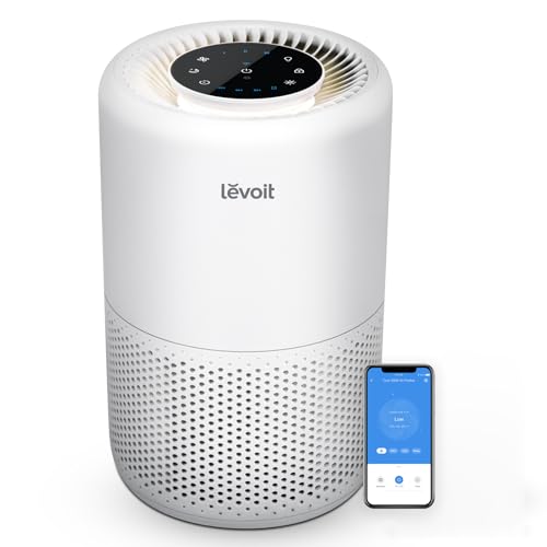 LEVOIT Air Purifier for Home Bedroom, Smart WiFi Alexa Control, Covers up to 916 Sq.Foot, 3 in 1 Filter for Allergies, Pollutants, Smoke, Dust, 24dB Quiet, Core 200S-P, White