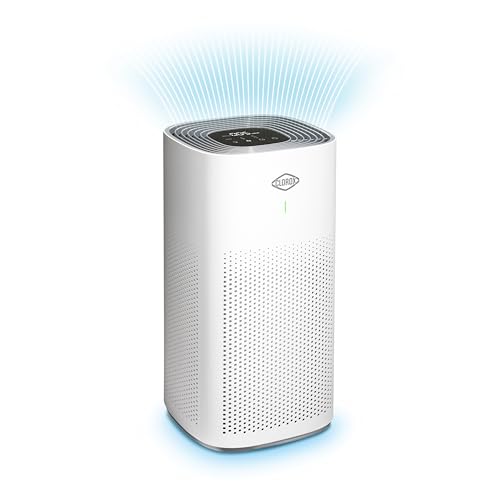 Clorox Air Purifiers for Home, True HEPA Filter, Large Rooms up to 1,500 Sq Ft, Removes 99.9% of Mold, Viruses, Wildfire Smoke, Allergens, Pet Allergies, Dust, AUTO Mode, Whisper Quiet