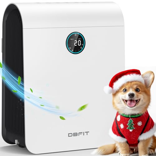 Air Purifiers for Home Large Room Up to 2390 ft² with PM 2.5 Display Air Quality Sensor, DBFIT H13 HEPA Air Purifier with Washable Filter, Auto Mode, Air Cleaner for Smoke Dust Pollen Pets Hair Odor