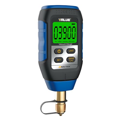 Digital Vacuum Gauge, HVAC Micron Vacuum Gauge Tester, 1/4