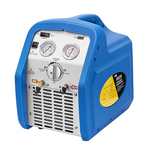 VIVOHOME 110-120V AC 60Hz 3/4HP Single Cylinder Portable Refrigerant Recovery Machine Blue